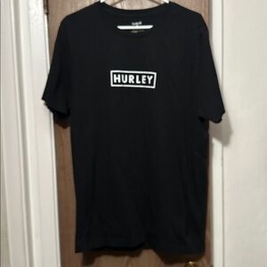 Hurley - Black Tee with White Logo - Men’s T-shirt - LARGE